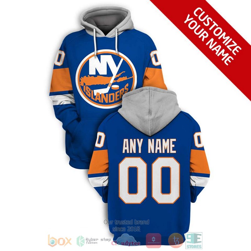 Personalized_New_York_Islanders_NHL_custom_blue_orange_3D_shirt_hoodie