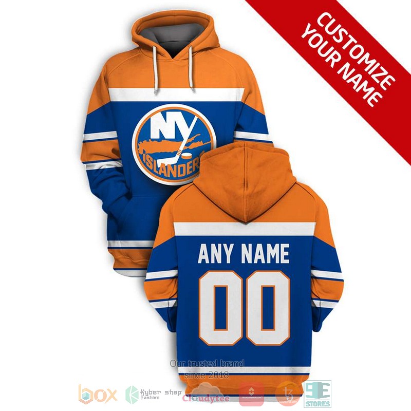 Personalized_New_York_Islanders_NHL_orange_blue_custom_3D_shirt_hoodie
