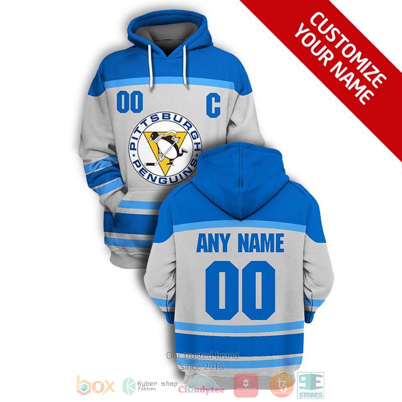 Personalized_Pittsburgh_Penguins_NHL_grey_blue_custom_3D_shirt_hoodie