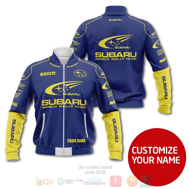 Personalized_Subaru_World_Rally_Team_blue_yellow_custom_Bomber_Jacket