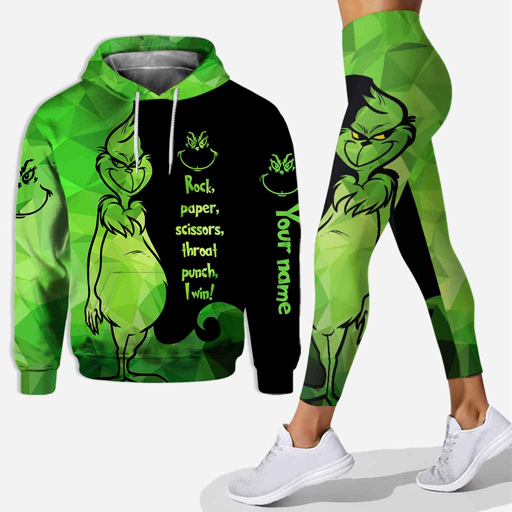 Personalized_The_Grinch_Rock_Paper_Scissors_Throat_Punch_I_Win_hoodie_legging