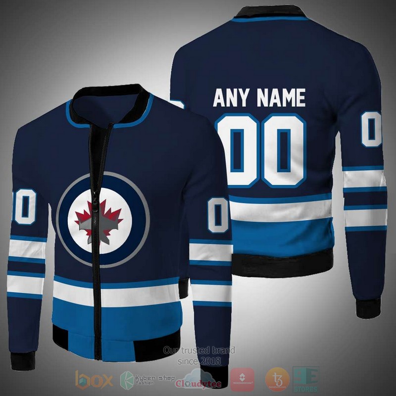 Personalized_Winnipeg_Jets_blue_NHL_custom_Bomber_Jacket_1