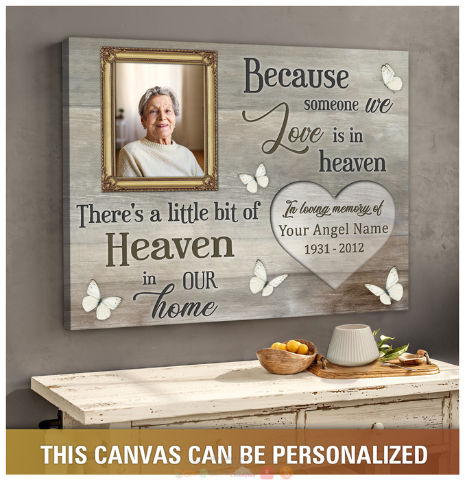 Personlaized_Because_someone_we_love_is_in_heaven_custom_canvas_1