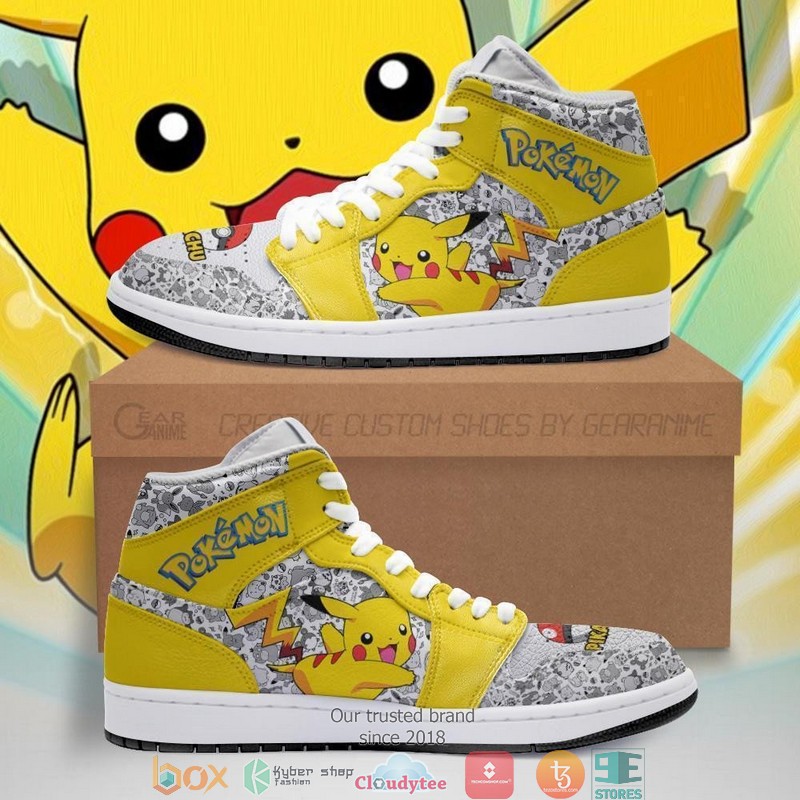 Pikachu_Anime_Pokemon_Air_Jordan_High_Top_Shoes