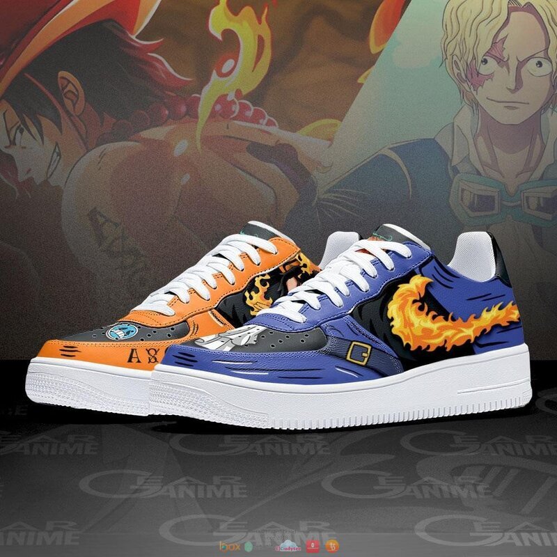 Portgas_Ace_and_Sabo_Mera_Mera_One_Piece_Anime_Nike_Air_Force_Shoes_1