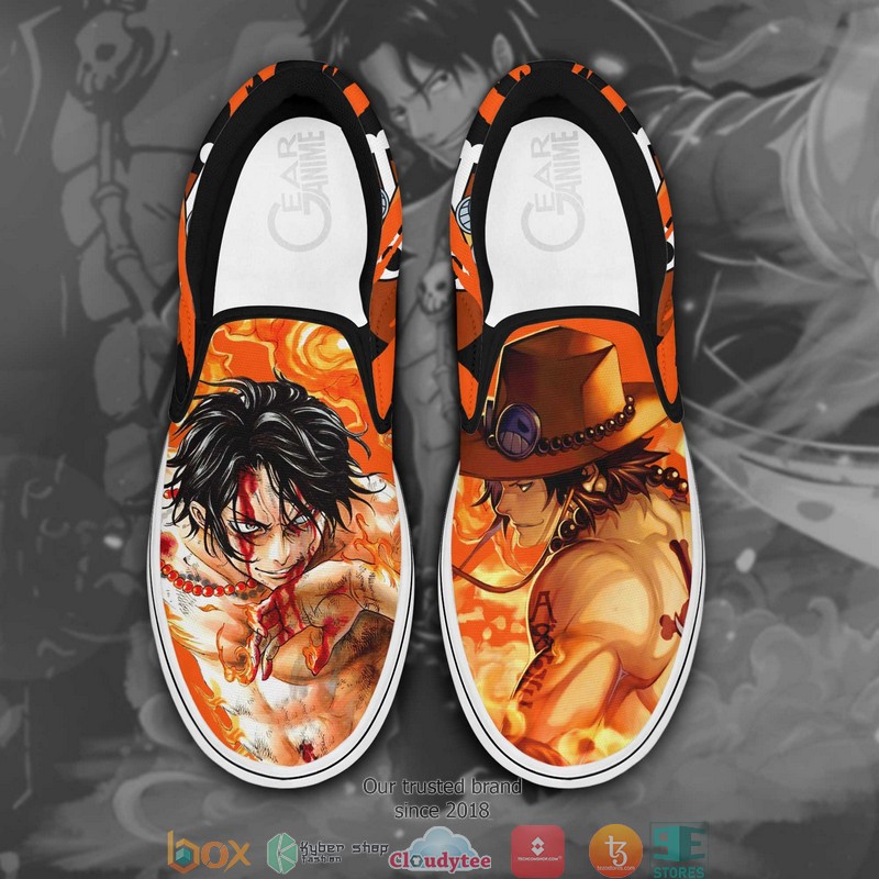 Portgas_D_Ace_One_Piece_Anime_Slip_On_Sneakers_Shoes