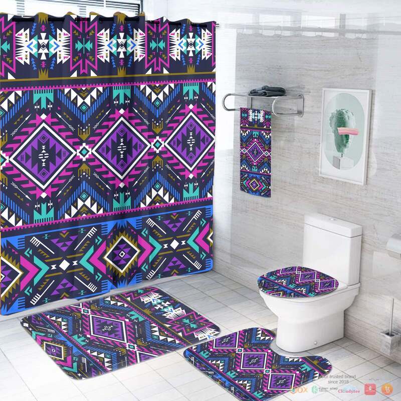 Purple_Pattern_Native_American_Bathroom_set