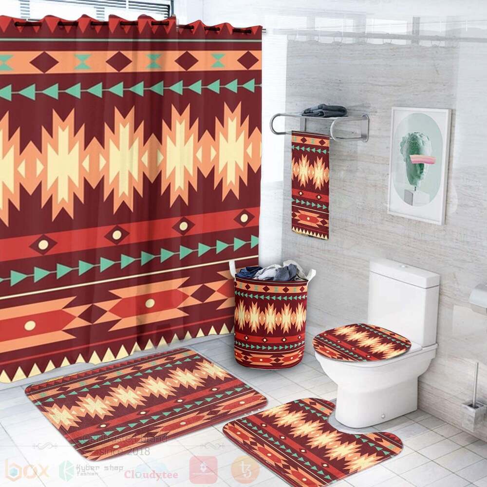 Red_Ethnic_Pattern_Bathroom_Set