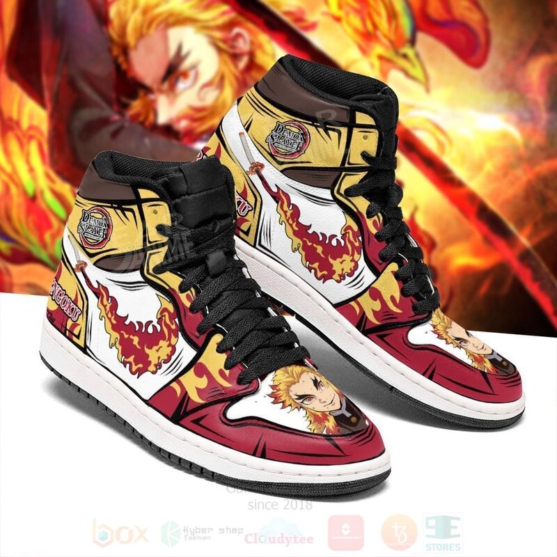 Rengoku_Custom_Flame_Breathing_Demon_Slayer_Anime_Air_Jordan_High_Top_Shoes_1