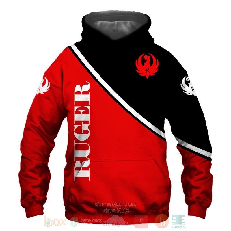 Ruger_black_red_3D_shirt_hoodie