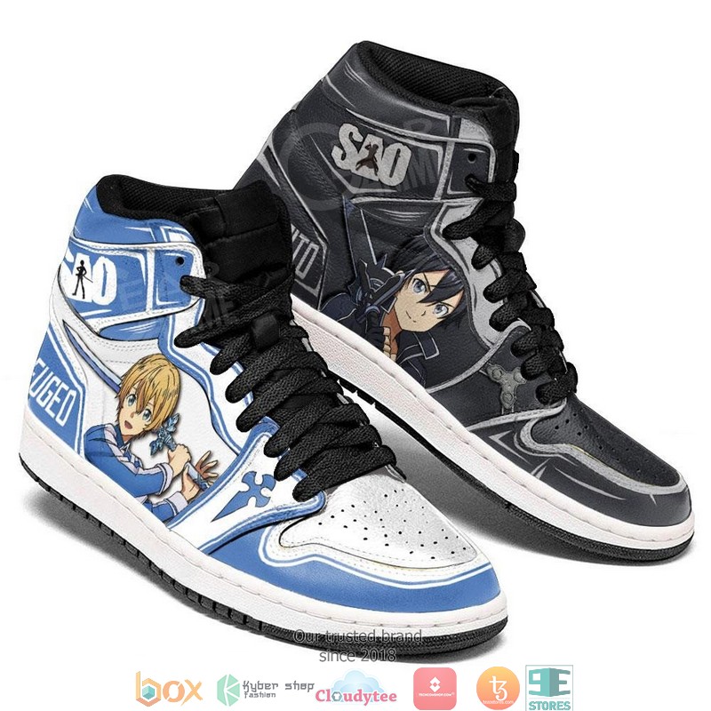 SAO_Kirito_and_Eugeo_Anime_Sword_Art_Online_Air_Jordan_High_top_shoes_1