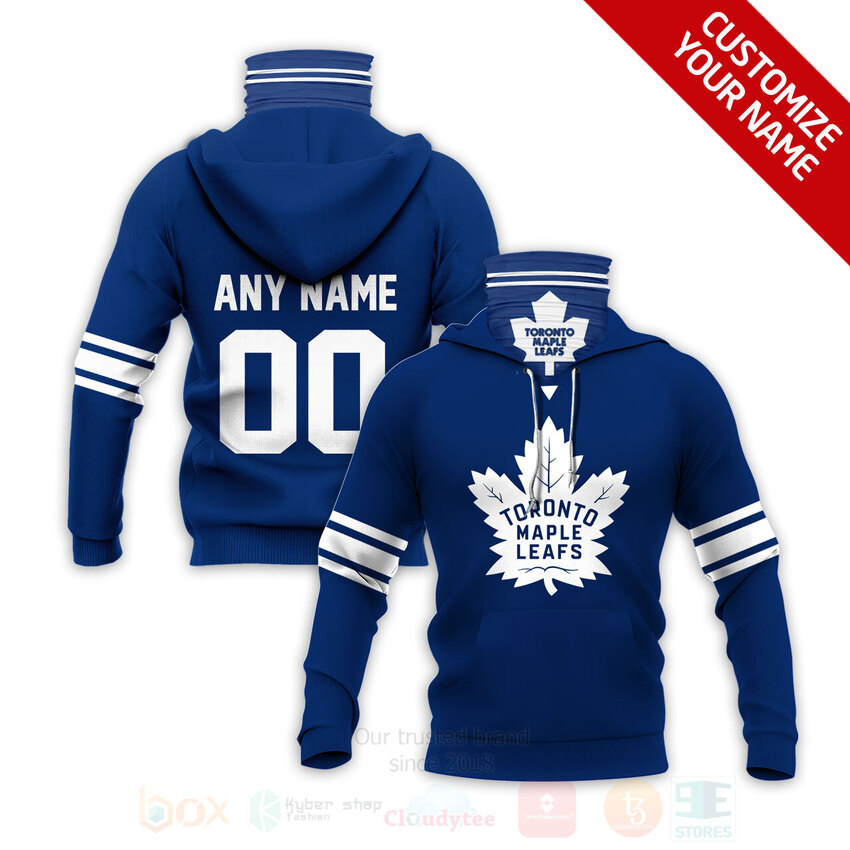 NHL_Toronto_Maple_Leafs_Personalized_Blue_3D_Hoodie_Mask