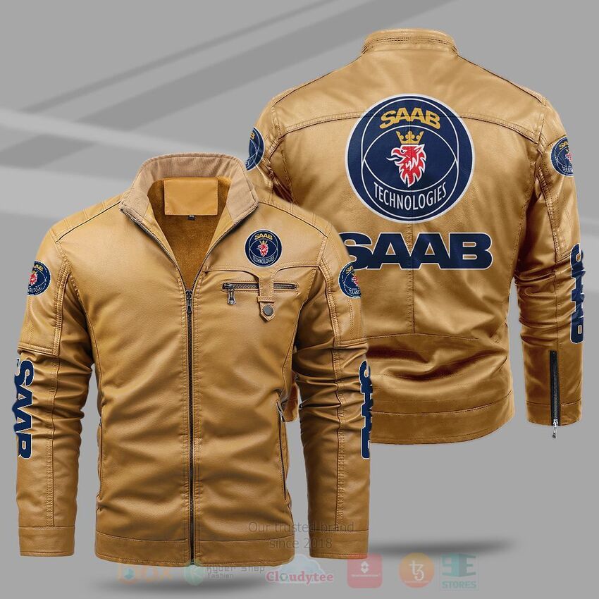 Saab_Automobile_Fleece_Leather_Jacket_1