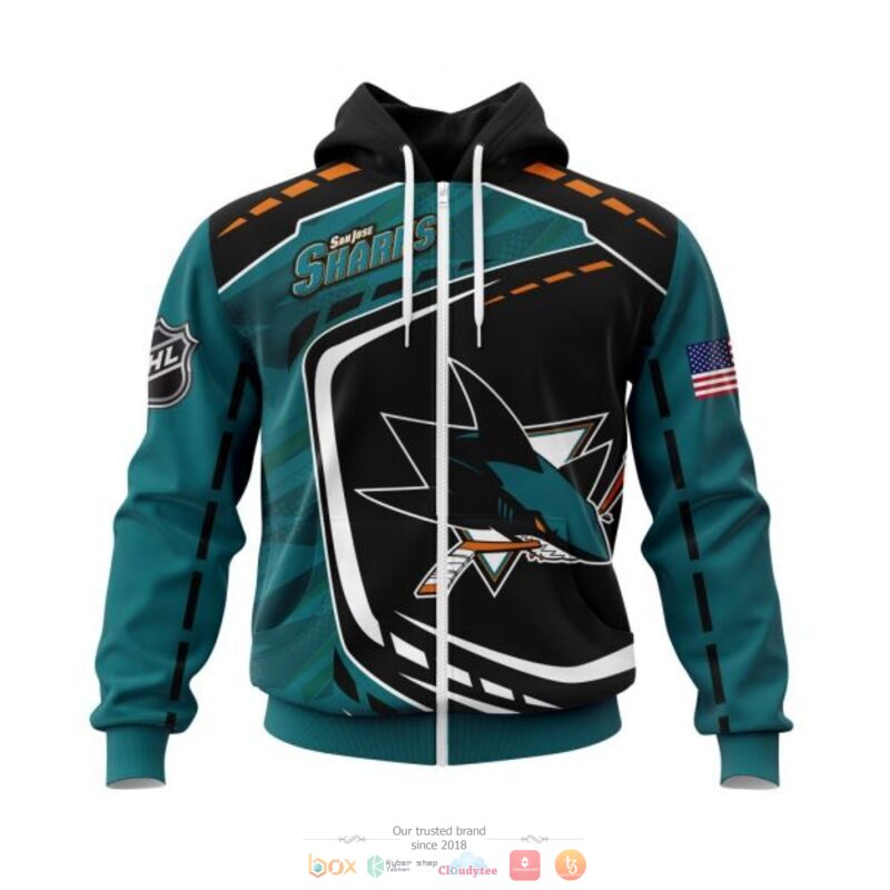 San_Jose_Sharks_NHL_black_dark_green_3D_shirt_hoodie_1