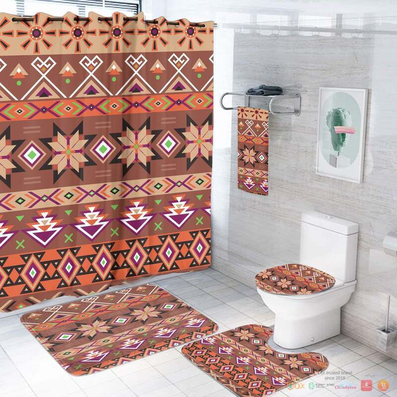 Seamless_Light_Brown_Pattern_Native_American_Bathroom_Set