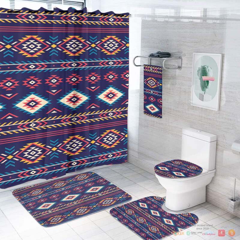 Seamless_Ocean_Blue_Pattern_Native_American_Bathroom_Set