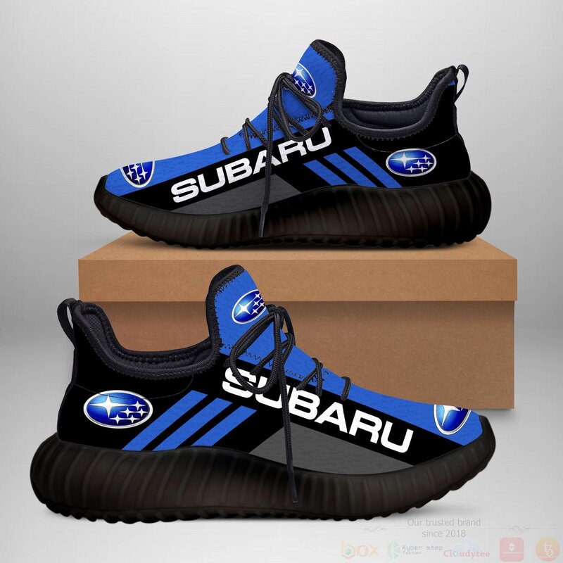 Subaru_Logo_Blue_Yeezy_Sneaker_Shoes
