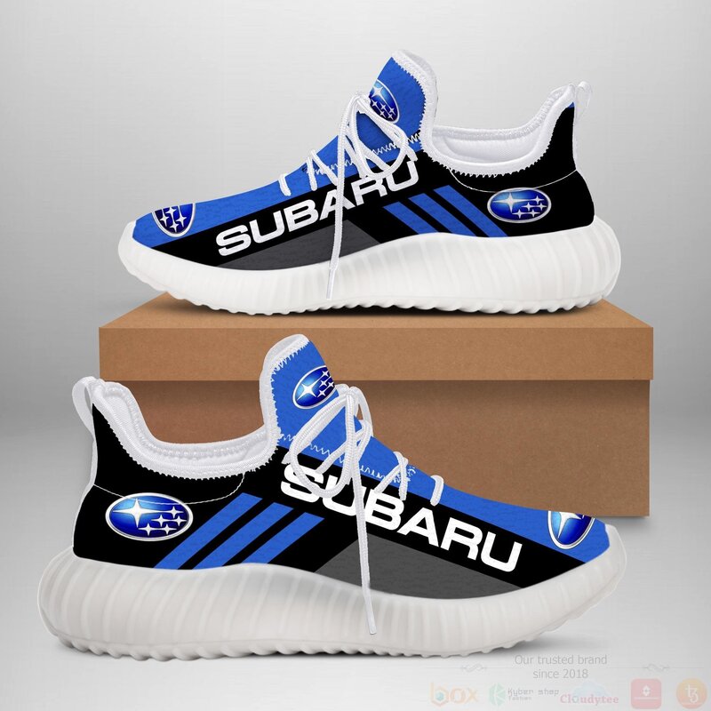 Subaru_Logo_Blue_Yeezy_Sneaker_Shoes_1