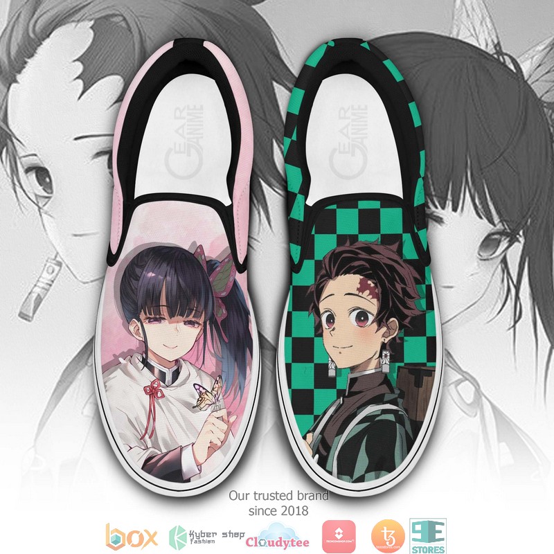 Tanjiro_and_Kanao_Demon_Slayer_Anime_Slip_On_Sneakers_Shoes