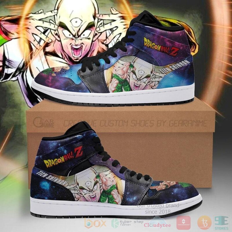 Tien_Shinhan_Sneakers_Galaxy_Custom_Dragon_Ball_Anime_Air_Jordan_High_Top_Shoes