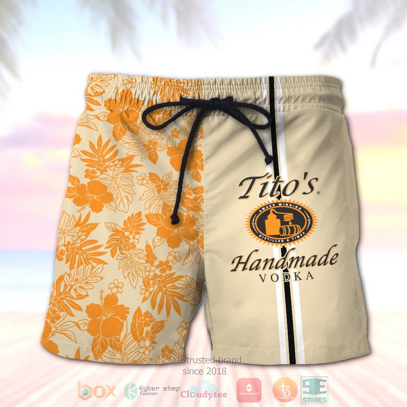 Titos_Handmade_Vodka_tropical_plant_beach_shorts