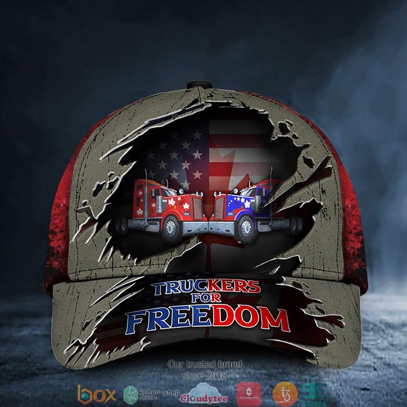 Truckers_For_Freedom_American_Canada_Flag_Cap