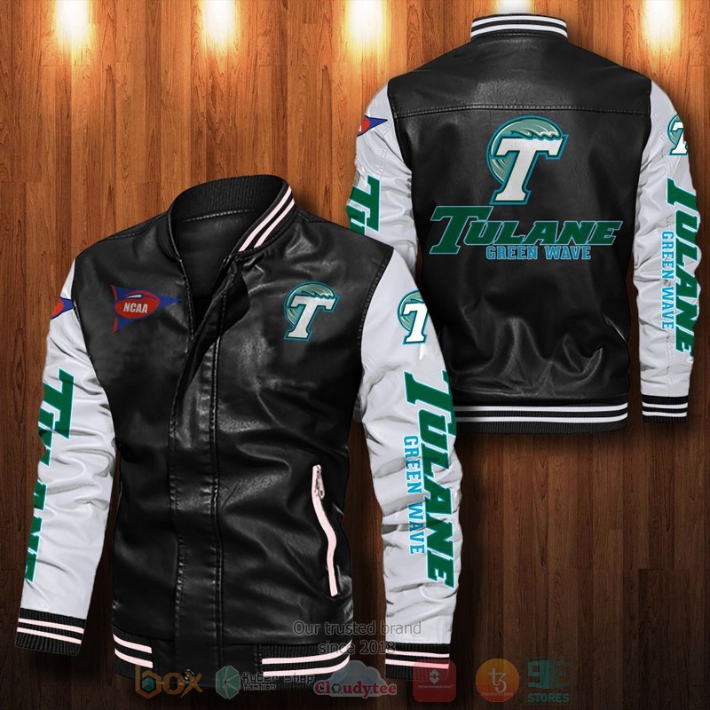 Tulane_Green_Wave_Leather_Bomber_Jacket