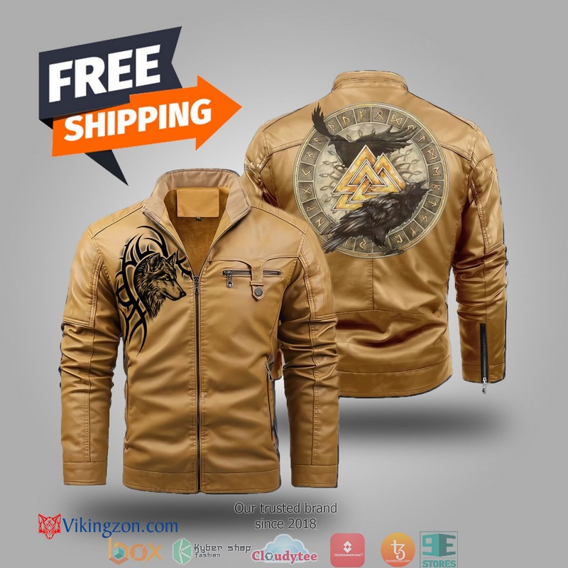 Viking_Raven_And_Wolf_Fleece_Trend_Leather_Jacket