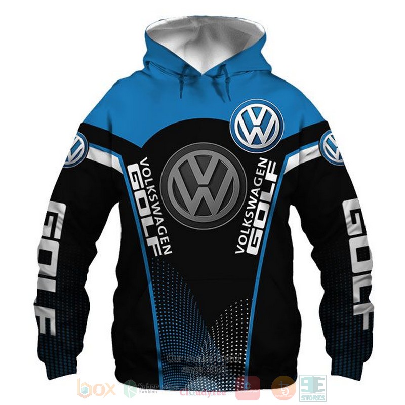 Volkswagen_Golf_blue_black_3D_shirt_hoodie