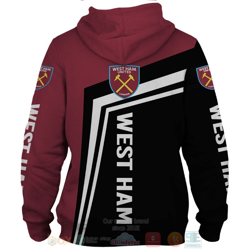 West_Ham_United_dark_red_black_3D_shirt_hoodie_1