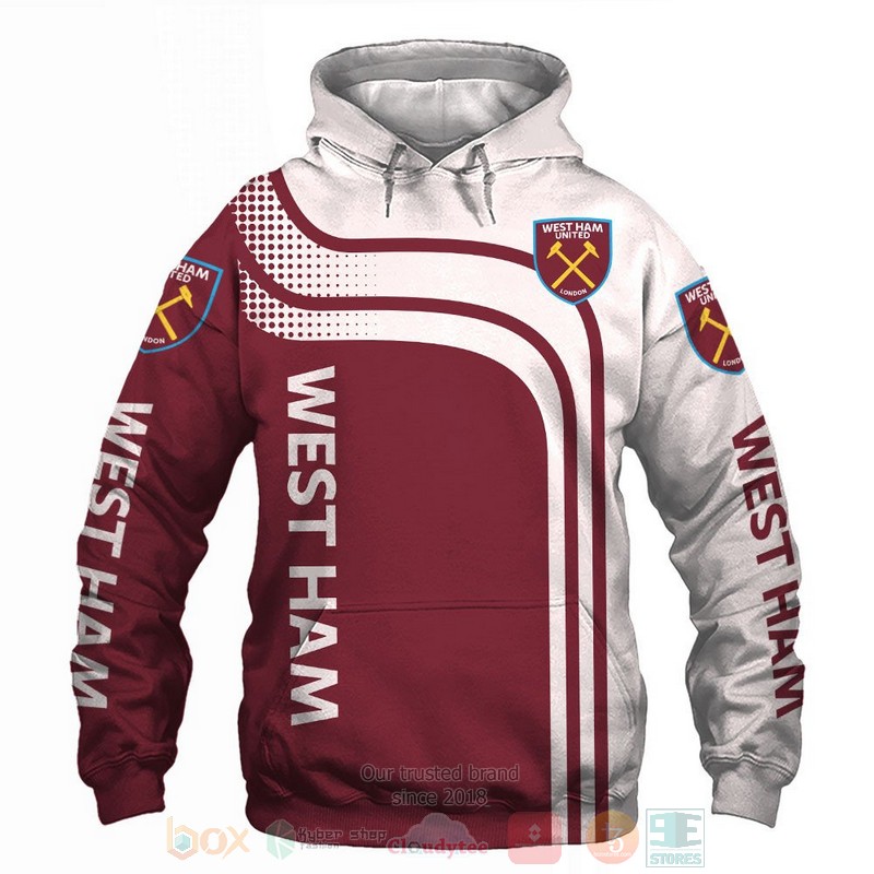 West_Ham_United_white_red_3D_shirt_hoodie