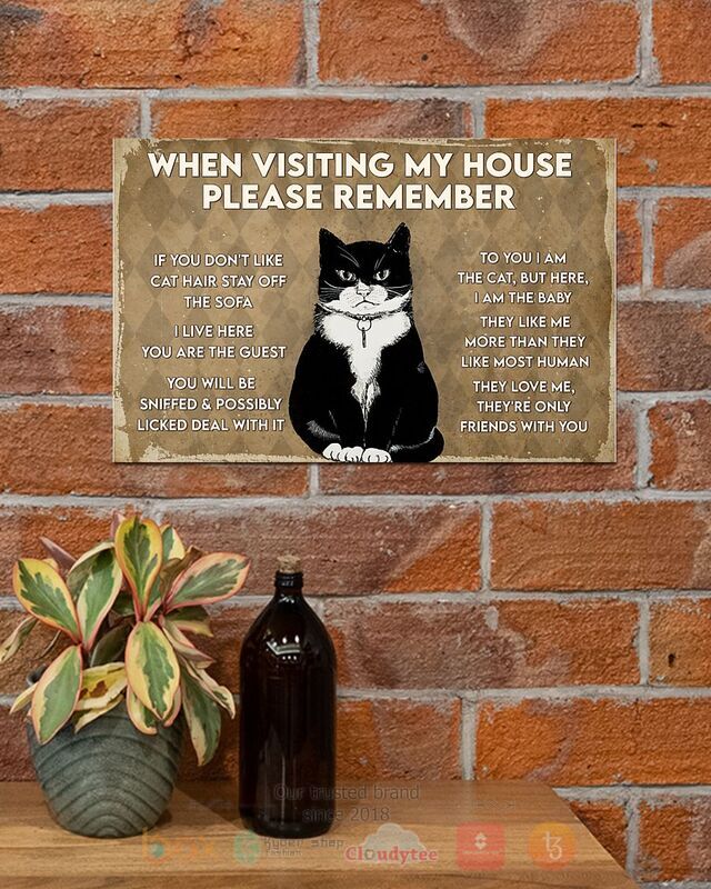 When_visiting_my_house_Please_remember_I_live_here_you_are_the_guest_Cat_Canvas
