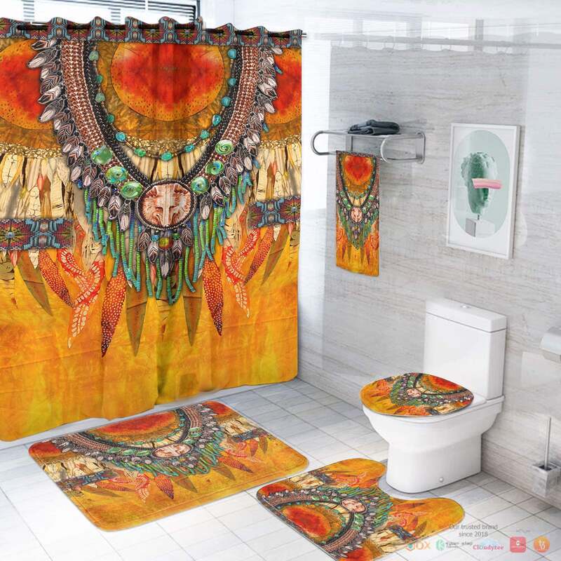 Wolf_Necklace_Pattern_Native_American_Bathroom_Set