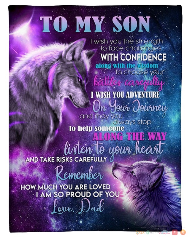 Wolf_To_my_son_Remember_how_much_you_are_loved_I_am_so_proud_of_you_blanket