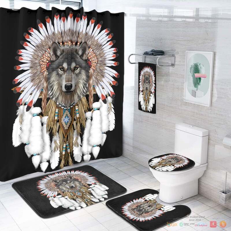 Wolf_With_Feather_Headdress_Native_American_Bathroom_Set