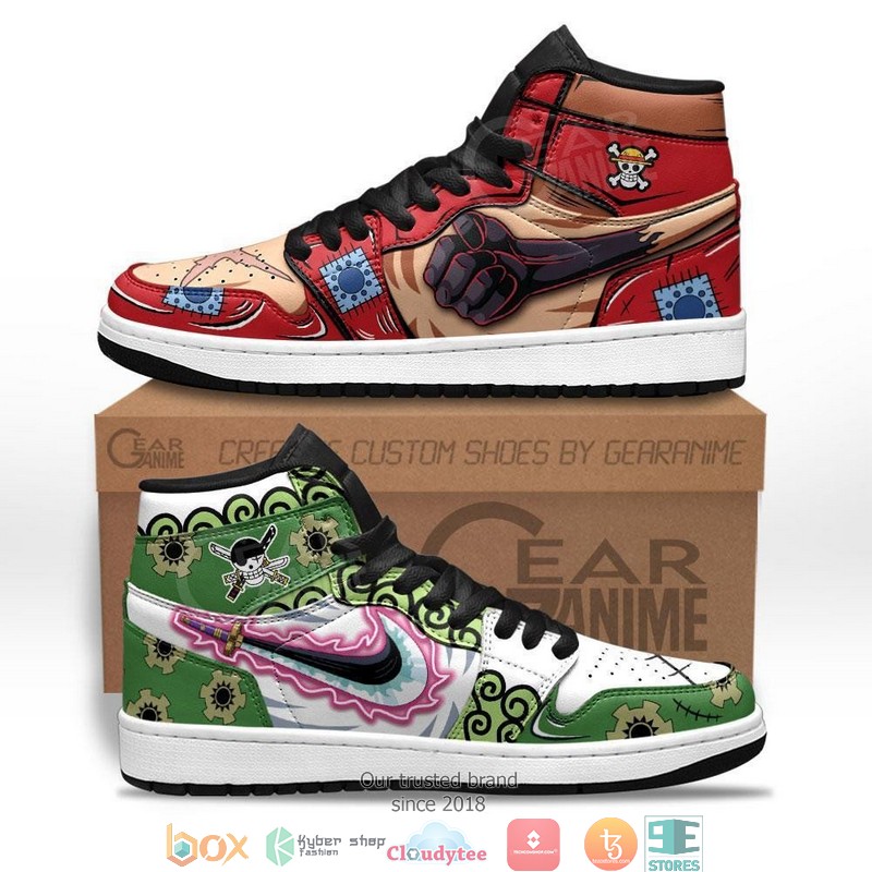 Zoro_and_Luffy_Wano_Arc_Anime_One_Piece_Air_Jordan_High_top_shoes