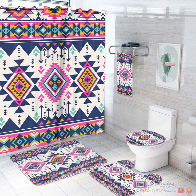 Pink_Pattern_Native_American_Bathroom_Set