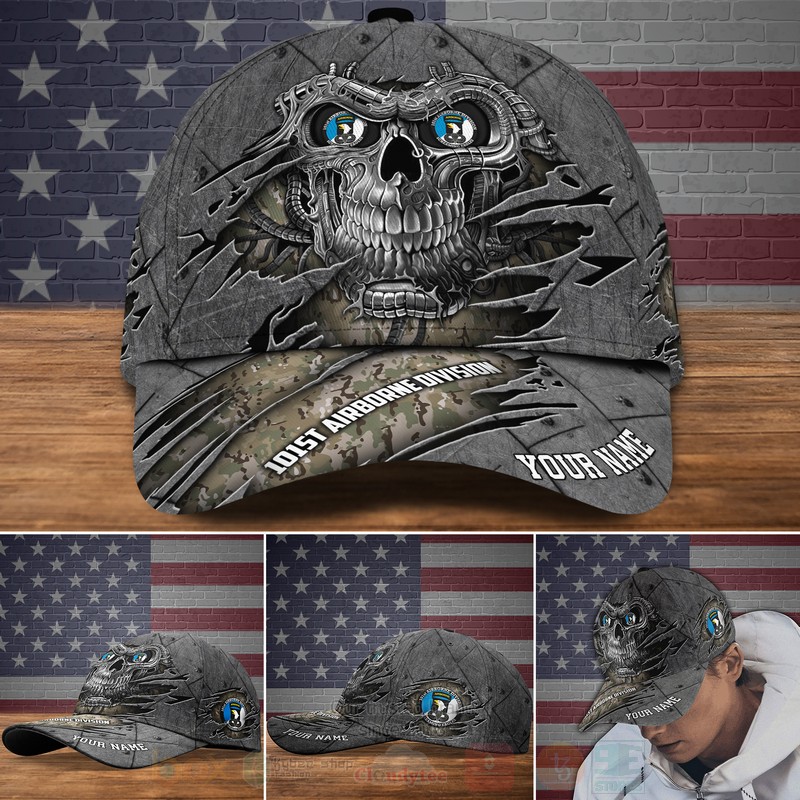 101st_Airborne_Division_Military_Veteran_Personalized_Skull_Cap