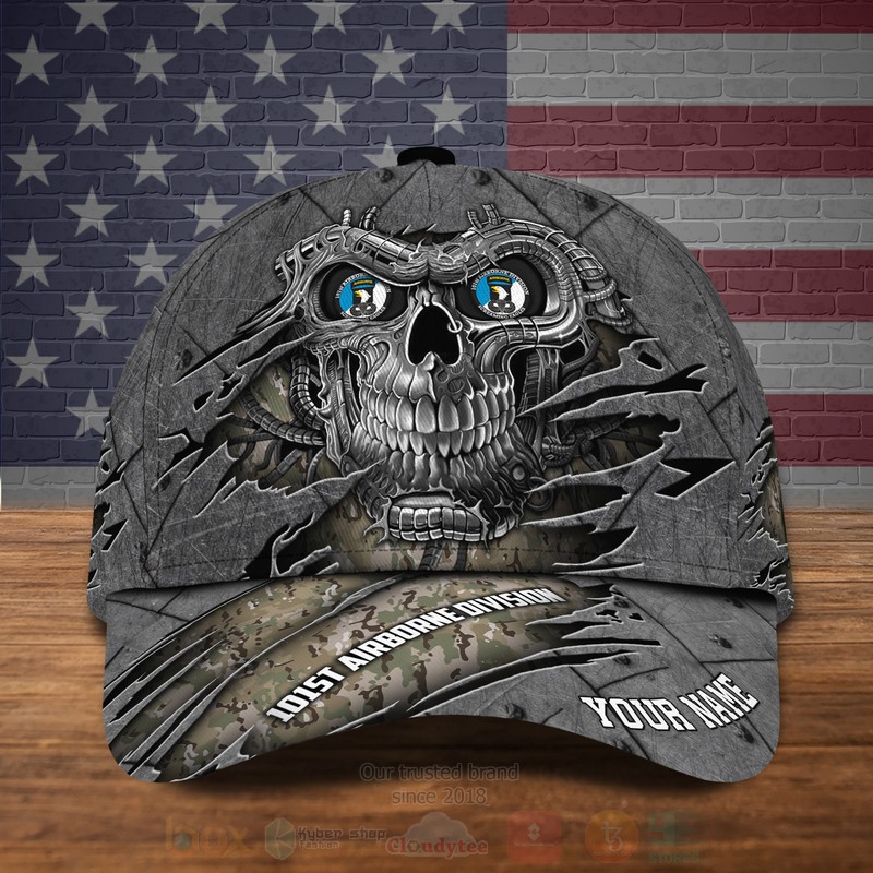 101st_Airborne_Division_Military_Veteran_Personalized_Skull_Cap_1