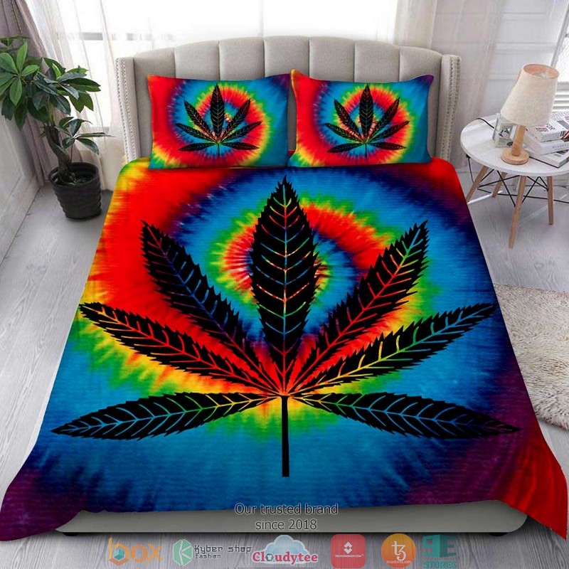 420_Cannabis_Art_Colorful_rainbow_bedding_set_1