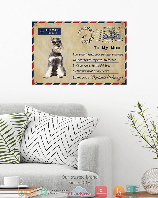 Air_Mail_To_my_mom_Grey_Miniature_Schnauzer_Poster_1