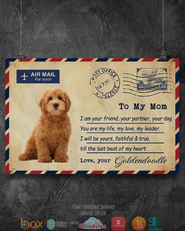 Air_Mail_To_my_mom_Red_Goldendoodle_Poster