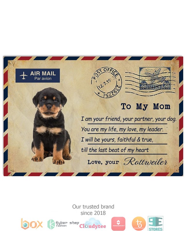 Air_Mail_To_my_mom_Rottweiler_Poster
