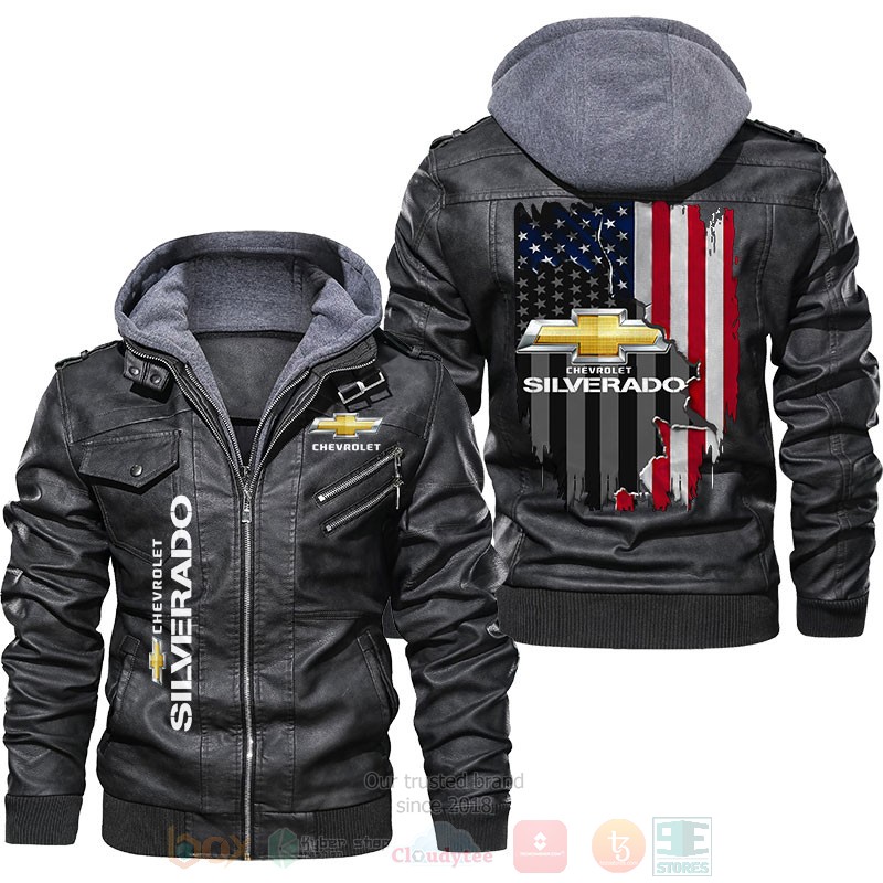American_Flag_Chevrolet_Silverado_Leather_Jacket