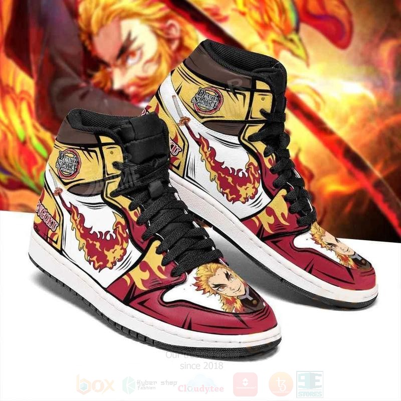 Anime_Demon_Slayer_Rengoku_Fire_Skill_Air_Jordan_High_Top_Shoes
