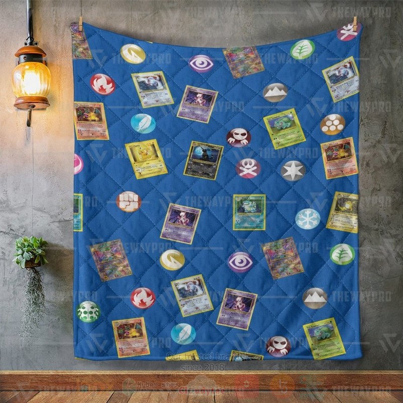 Anime_Pokemon_Cards_And_Elements_Custom_Quilt_1