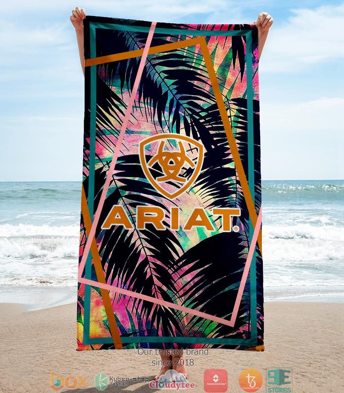 Ariat_Leaf_Pink_Beach_Towel