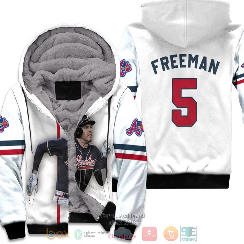 Atlanta_Braves_Freddie_Freeman_5_MLB_White_fleece_hoodie