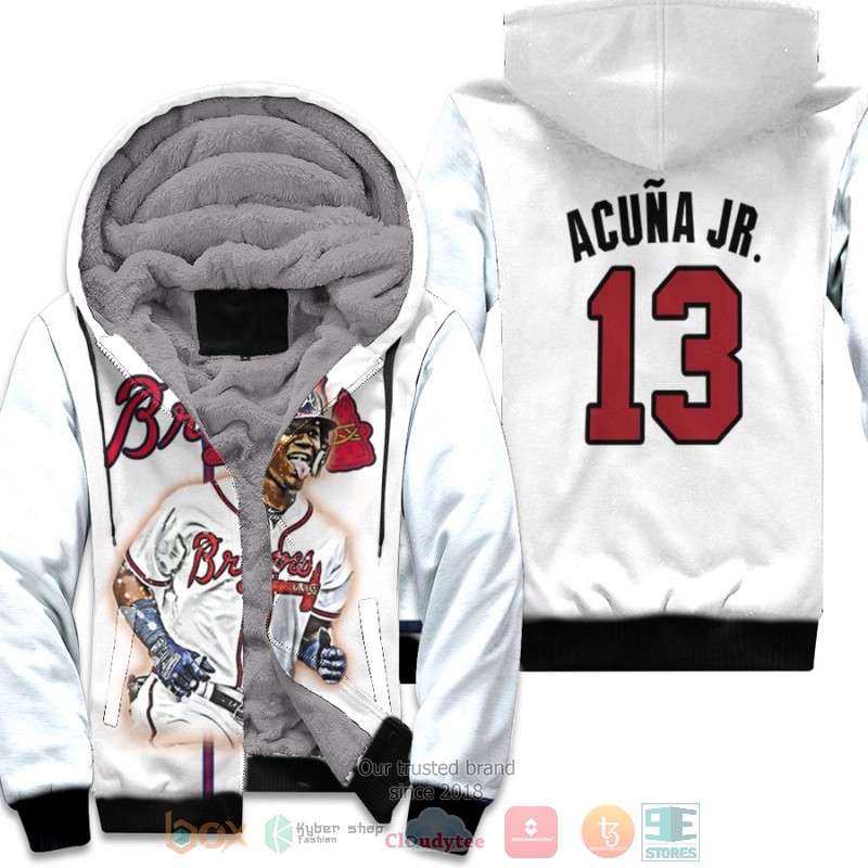 Atlanta_Braves_Ronald_Acuna_Jr_13_MLB_White_fleece_hoodie