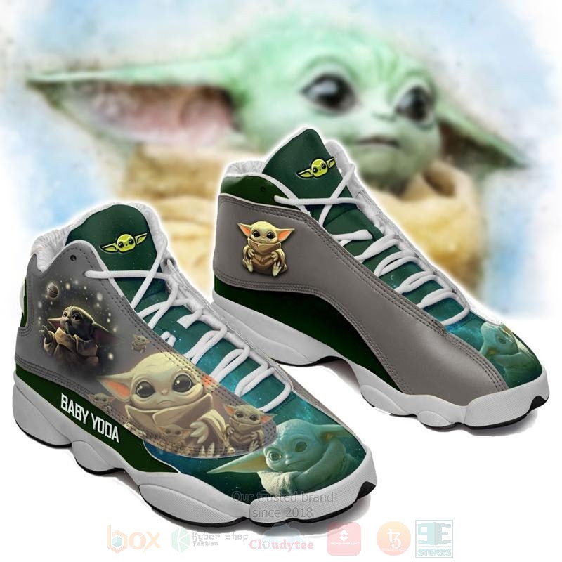 Baby_Yoda_Star_Wars_Air_Jordan_13_Shoes